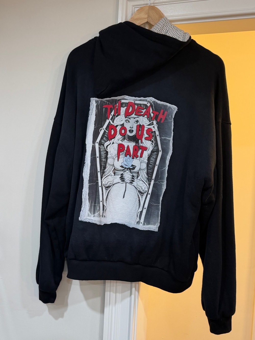 Vintage Zip Hoodie Boys Lie Till Death Do Us Part Small Punk Goth Street Style